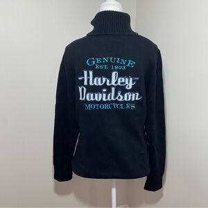 Women’s Harley-Davidson Black zip up sweater Large